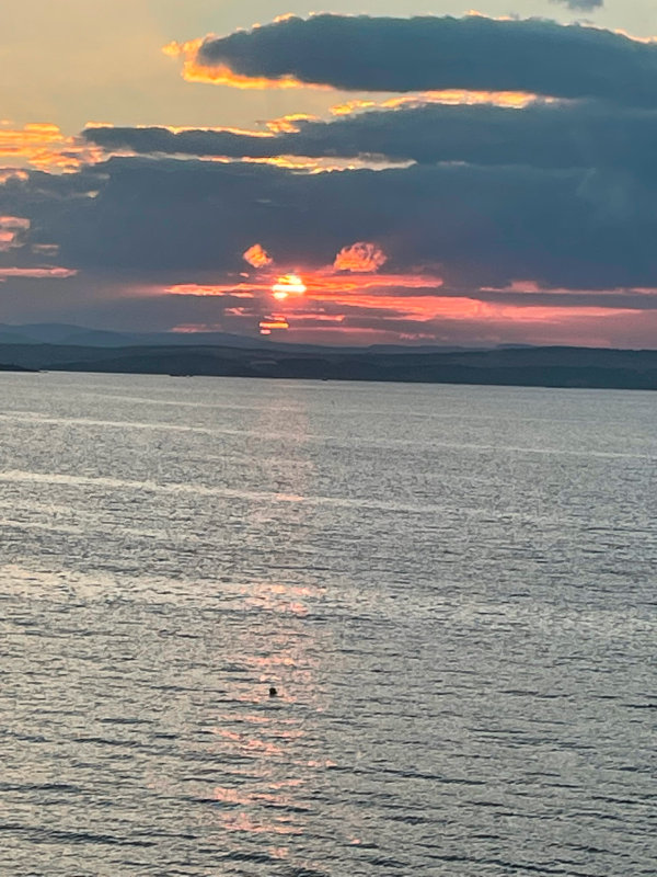 View from therapy room at sunset